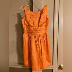 David’s Bridal Juniors Bridesmaid dress, size 12, color orange